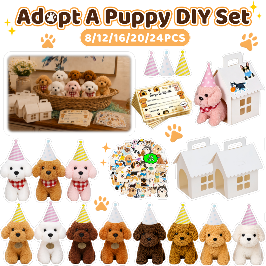 Event Party - 8-24Set Teddy Dogs DIY Adopt A
