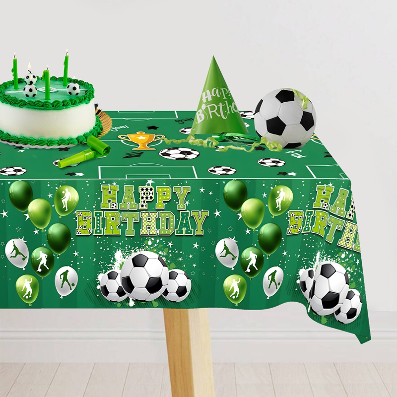 Table Cloth Disposable - Soccer Theme Disposable Tablecloth Football Sport