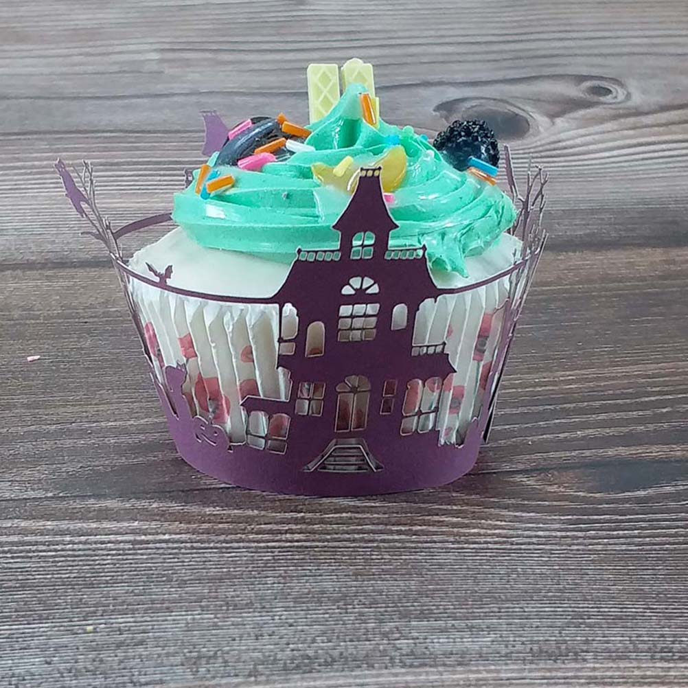 Plastic Cup 50Pcs - 50Pcs Wedding Cake Wrappers Hollow Design
