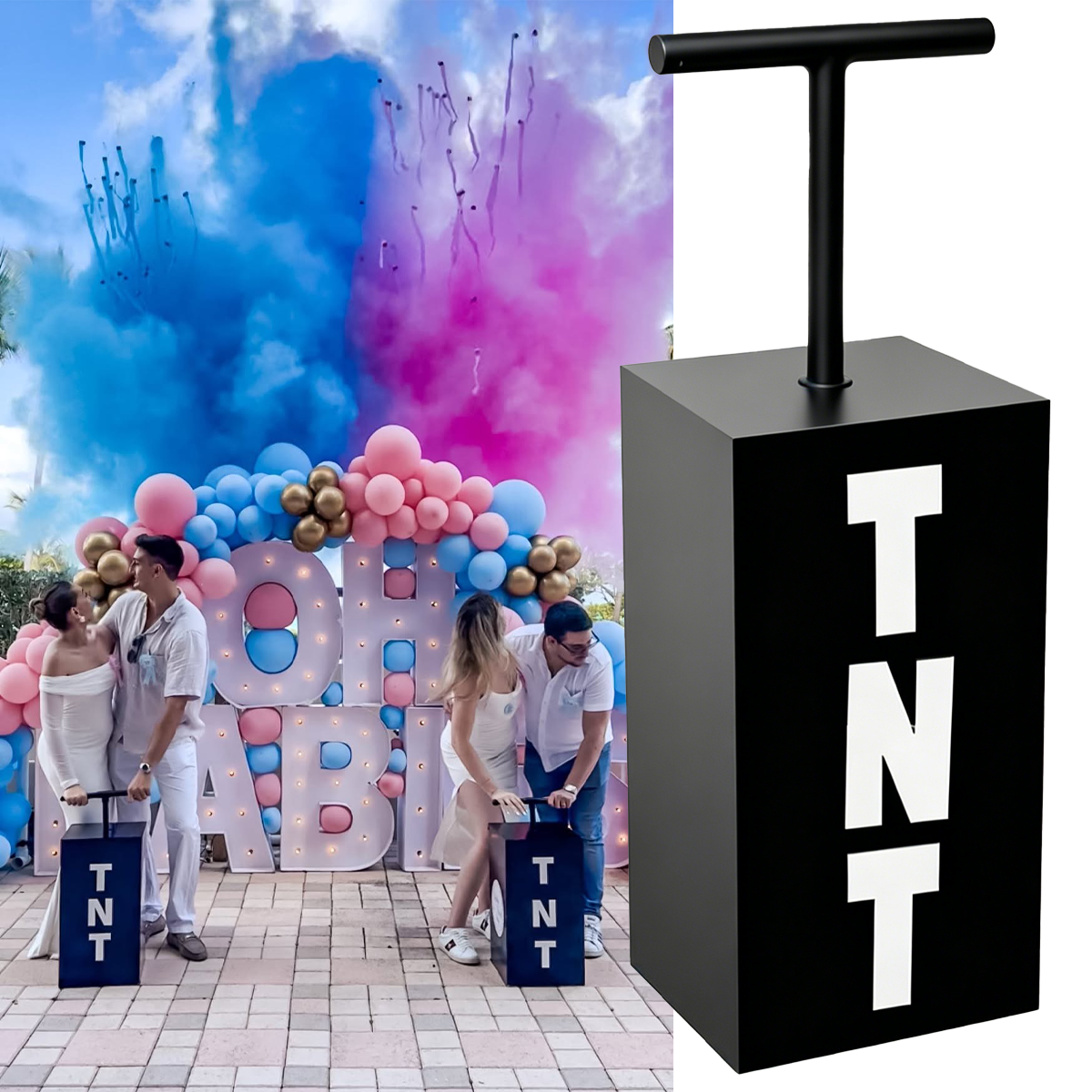 Confetti Cannon Tube - Tnt Gender Reveal Machine Kit Baby