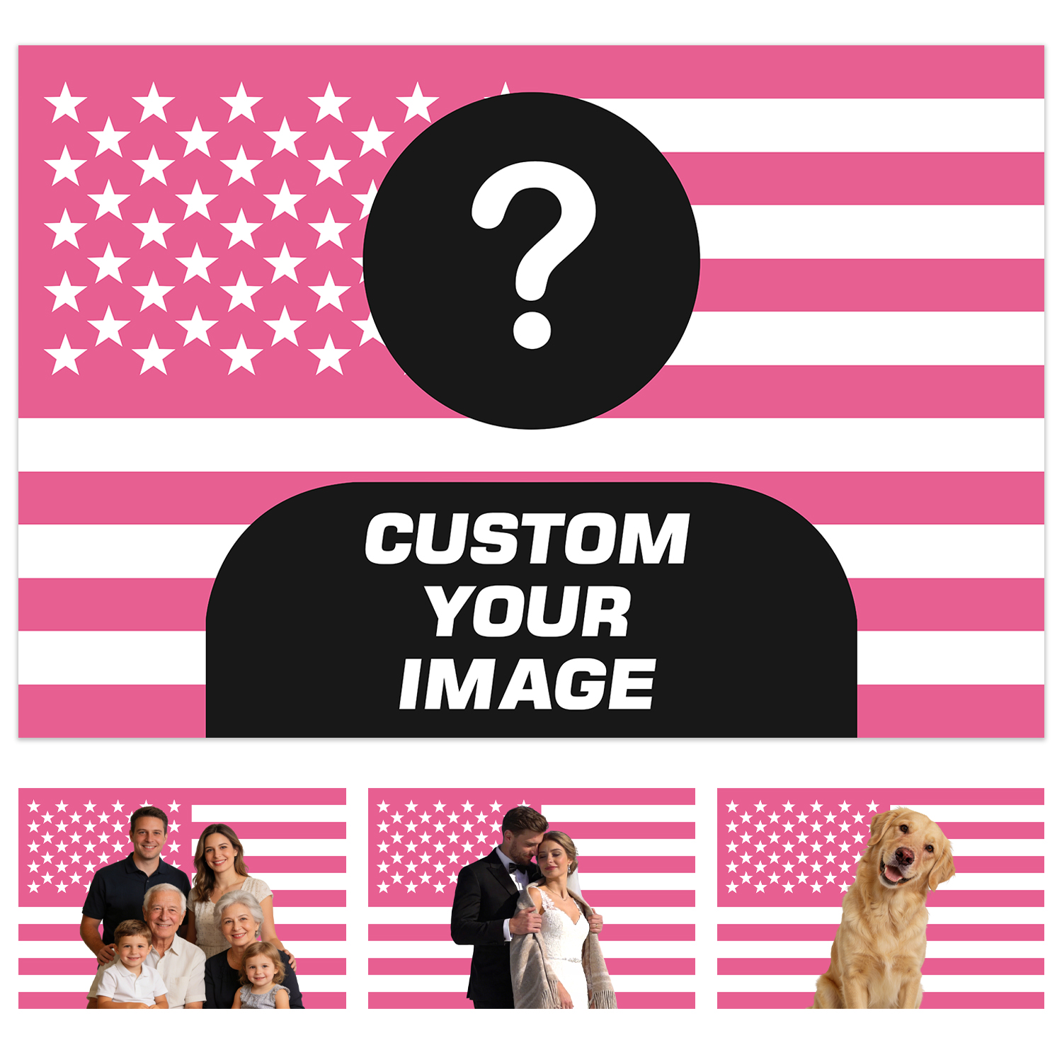 Eve Party - 1pc Personalized photo customized American flag