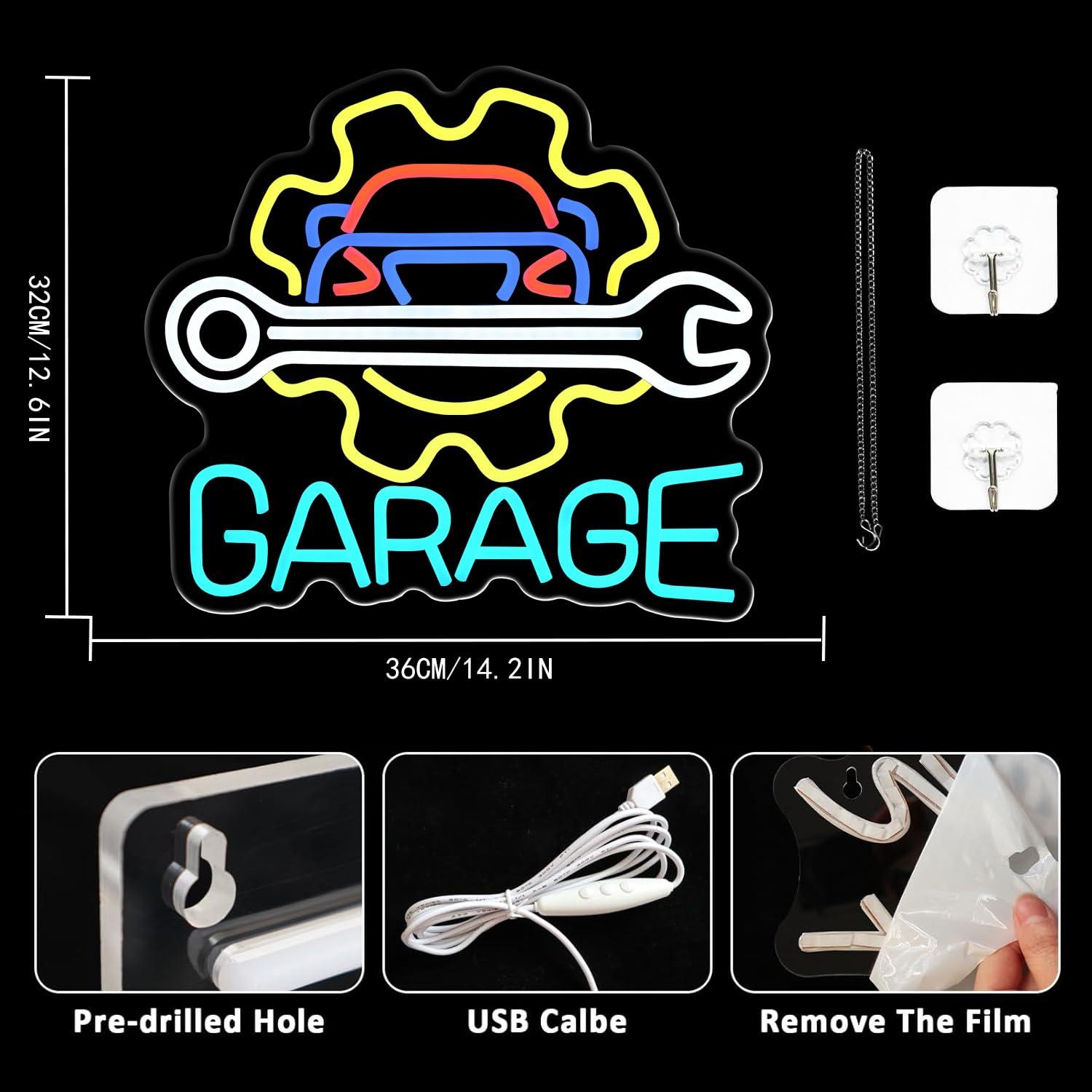 Garage Neon Sign USB Powered L - đánh giá và giá Neon Sign Party