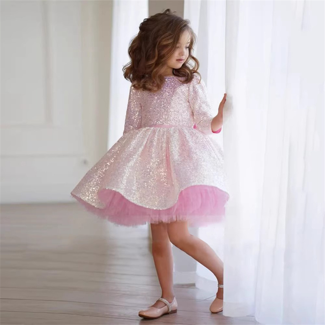Glitter Pink Girl Dress Knee L - đánh giá và giá Birthday Sash Glitter