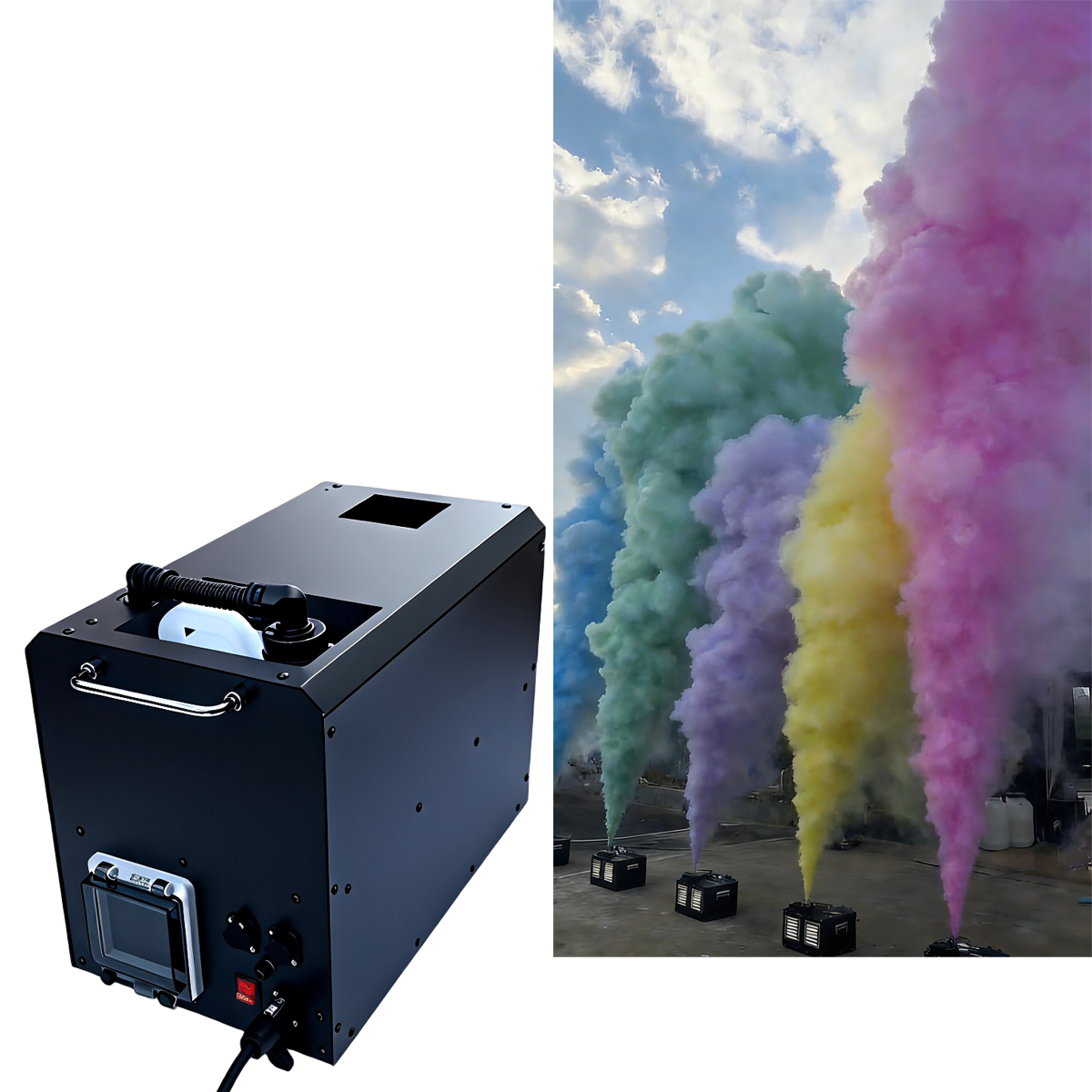 Color Fog Smoke Machine Stage  - đánh giá và giá Event Party Dj