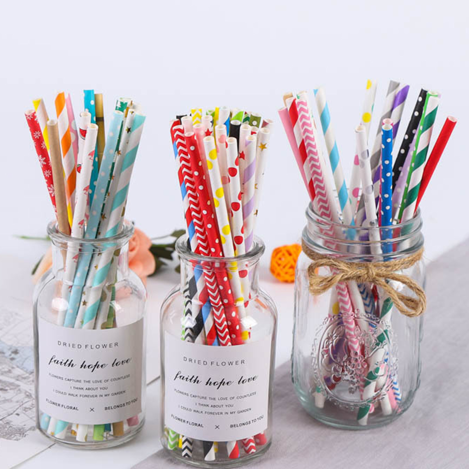25 Pcs Colorful Disposable Pap - đánh giá và giá Paper Straw Color