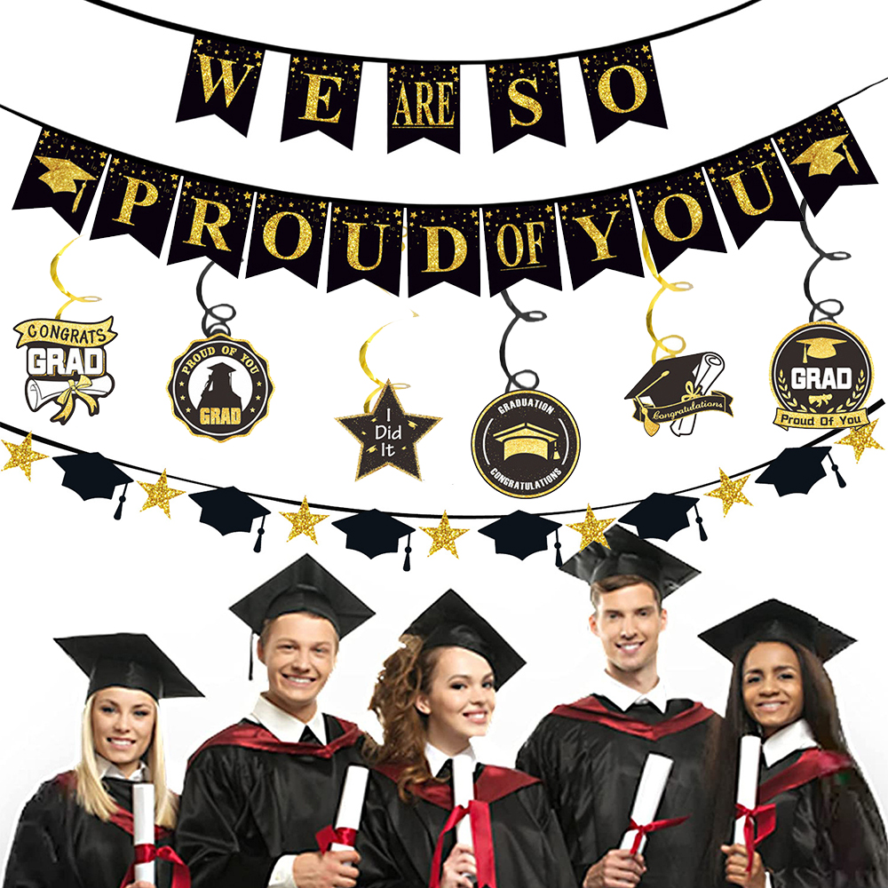 Graduation Party Decoration Se - đánh giá và giá Party Banner Gold