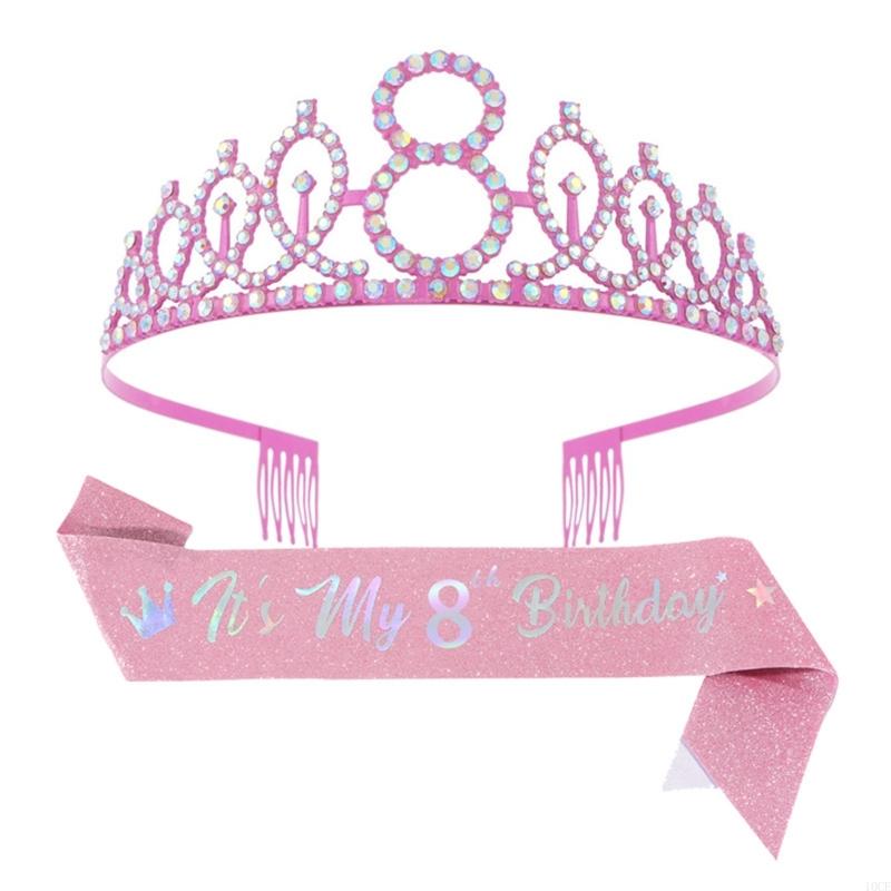 Bộ vương miện và khăn choàng s - đánh giá và giá Birthday Sash Glitter
