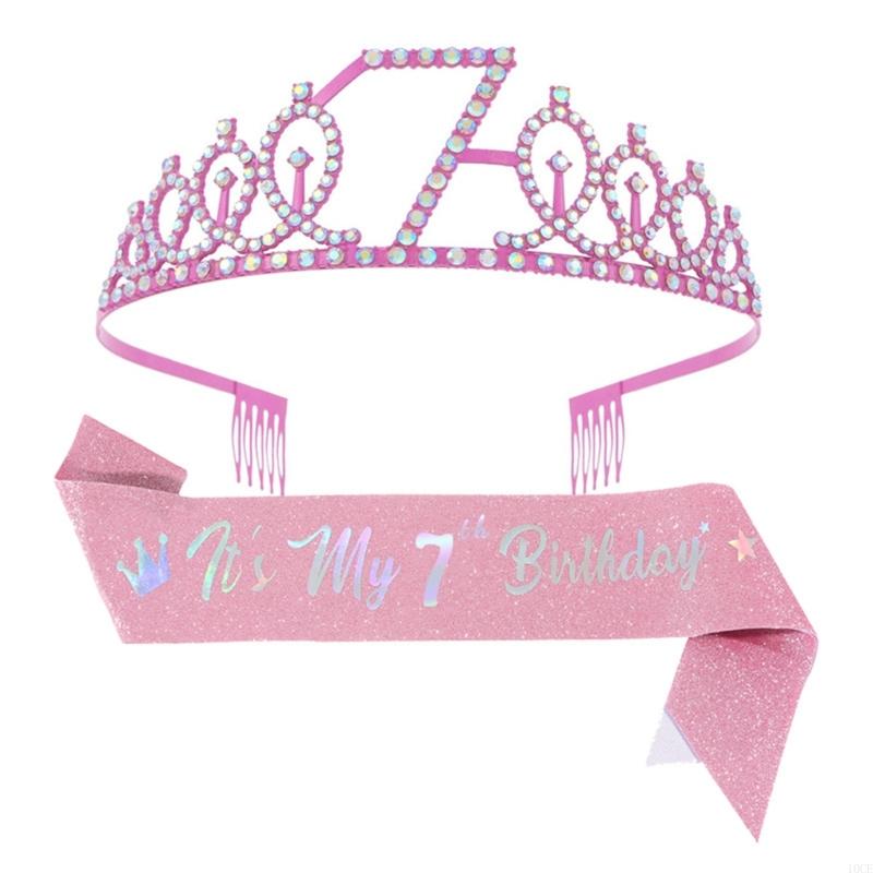 Bộ vương miện và khăn choàng s - đánh giá và giá Birthday Sash Glitter