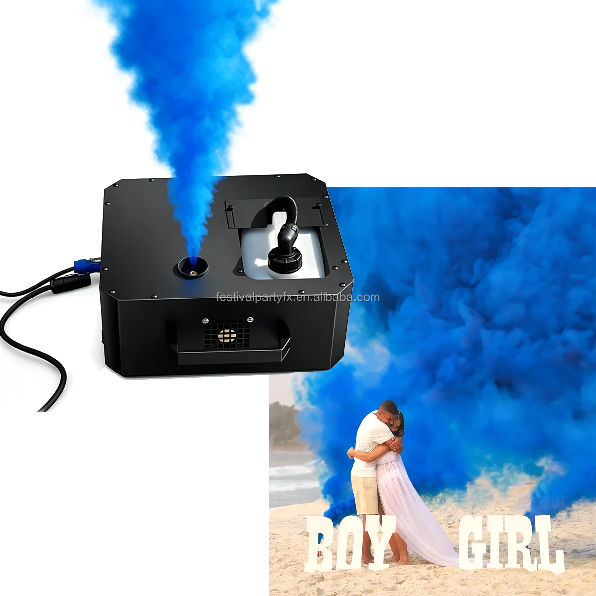2000W DMX Color Smoke Jet Mach - đánh giá và giá Event Party Dj