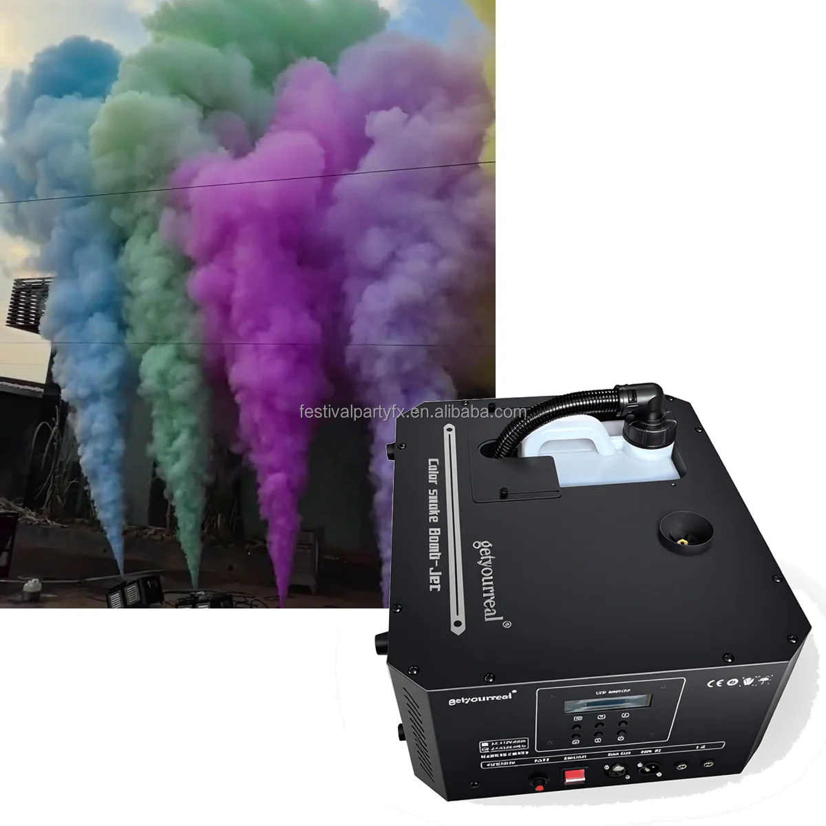 2000W DMX Color Smoke Jet Mach - đánh giá và giá Event Party Dj