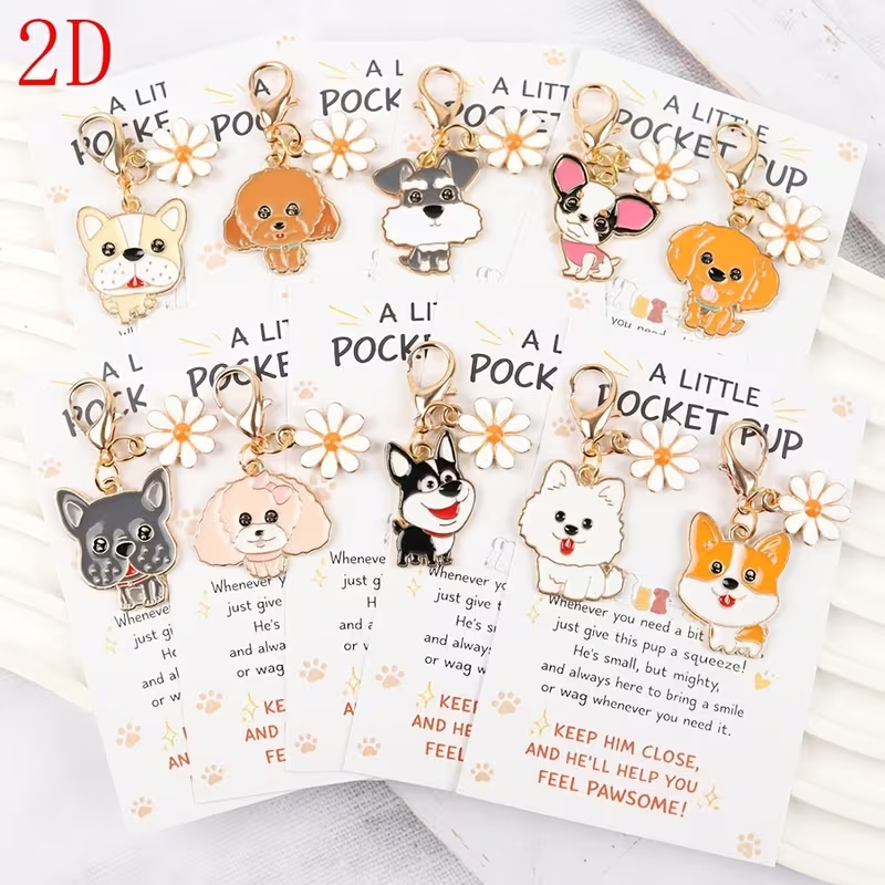 10 Cute Cartoon Puppy Keychain - đánh giá và giá Supply Event