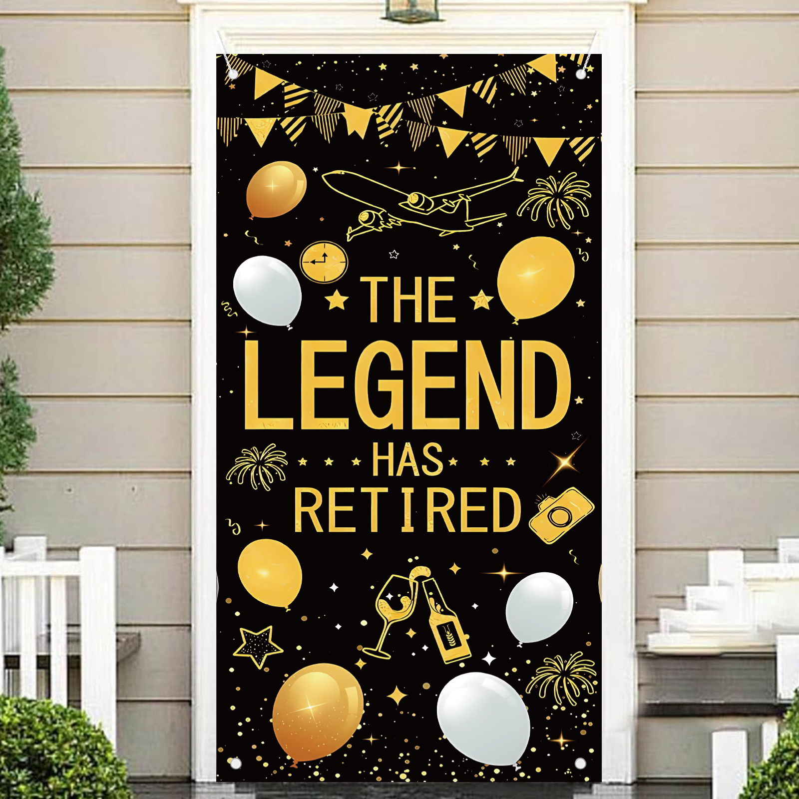 Retirement Party Decorations f - đánh giá và giá Party Banner Gold