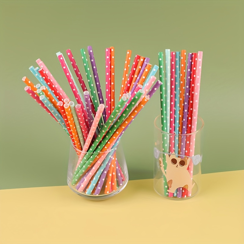 100pcs colorful disposable pap - đánh giá và giá Paper Straw Color