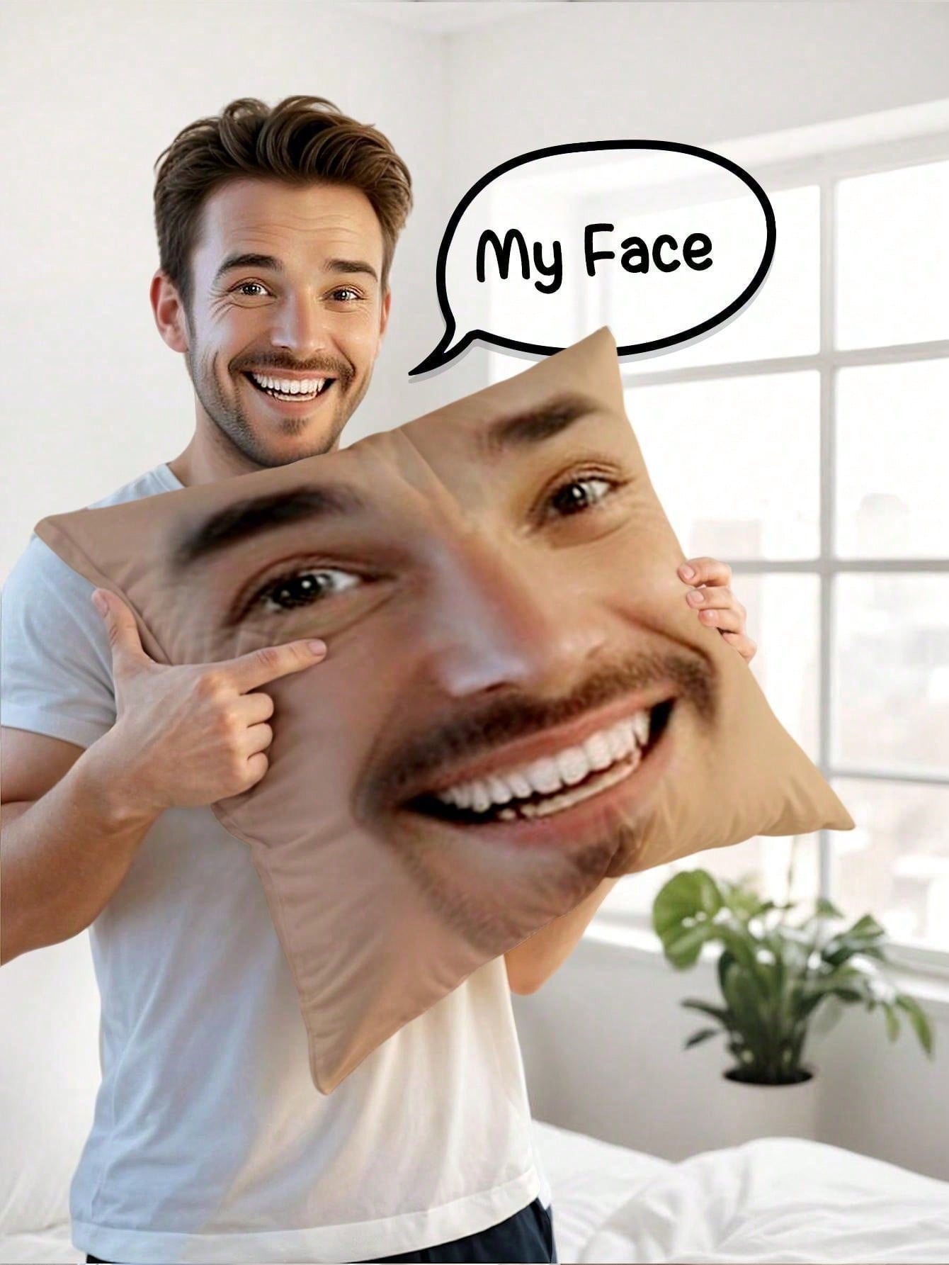 1pc Custom Face Square Pillow  - đánh giá và giá Eve Party