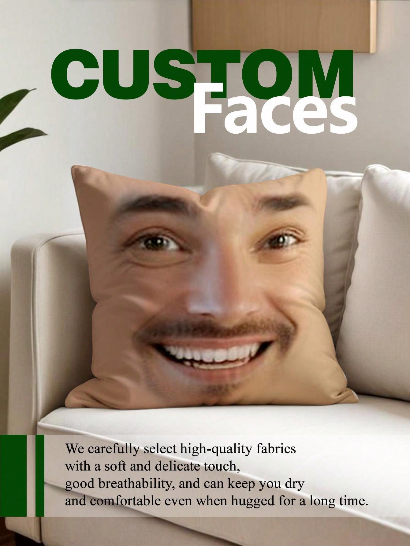 1pc Custom Face Square Pillow  - đánh giá và giá Eve Party