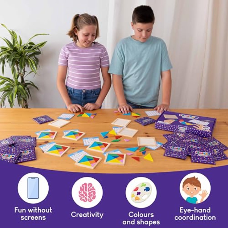 Tangram Puzzle Wooden Pack 30  - đánh giá và giá Party Favor Bag