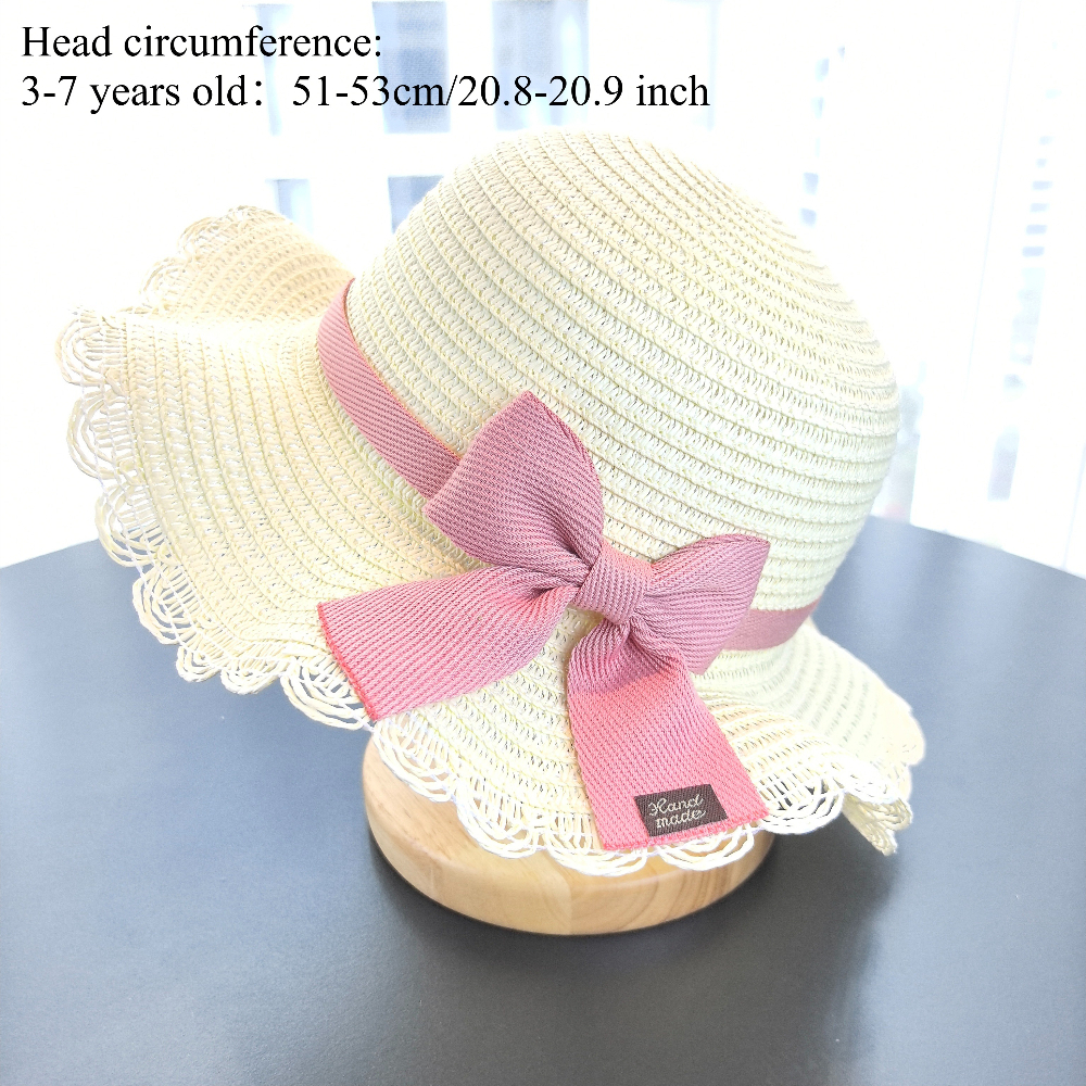 Girls 2pcs Straw Hat Solid Col - đánh giá và giá Paper Straw Color