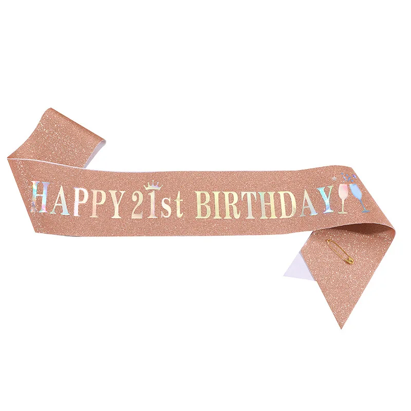 Happy 10th 13th 16th 21st 30th - đánh giá và giá Birthday Sash Glitter