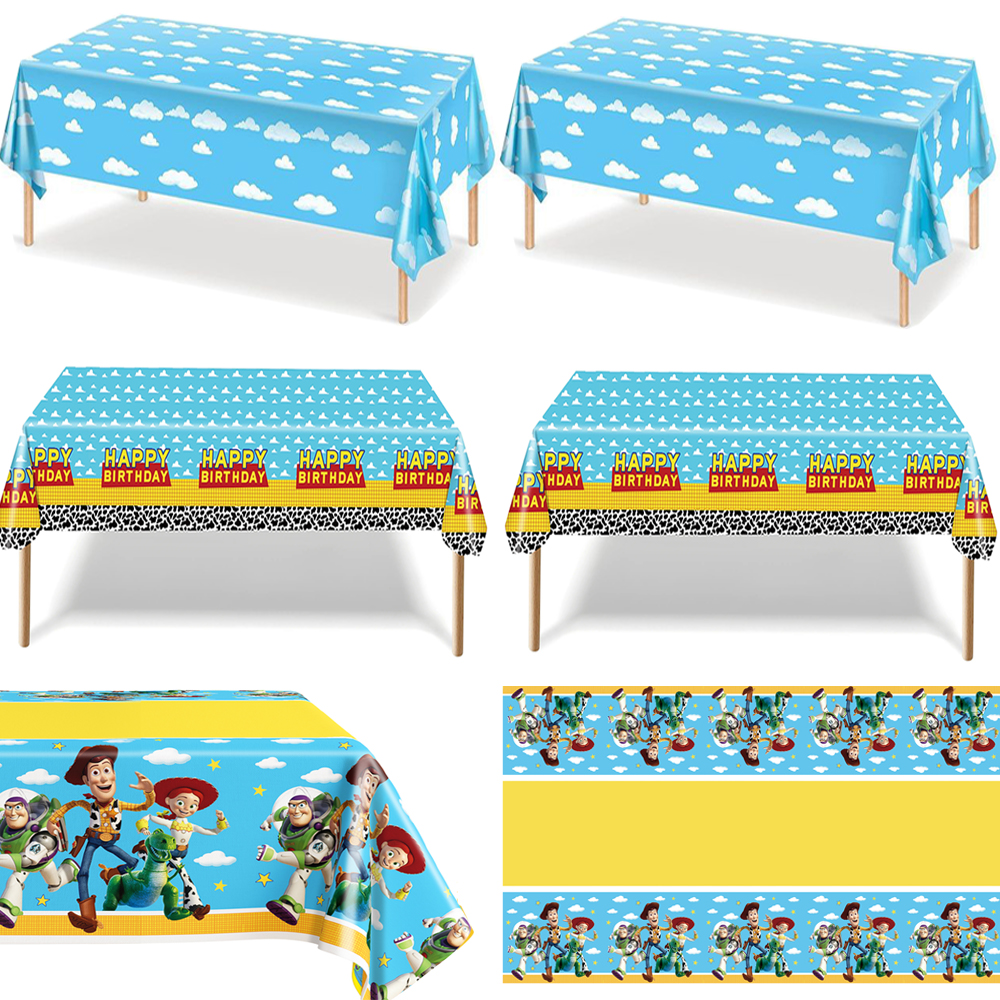 Toyss Inspired Birthday Party  - đánh giá và giá Table Cloth Disposable