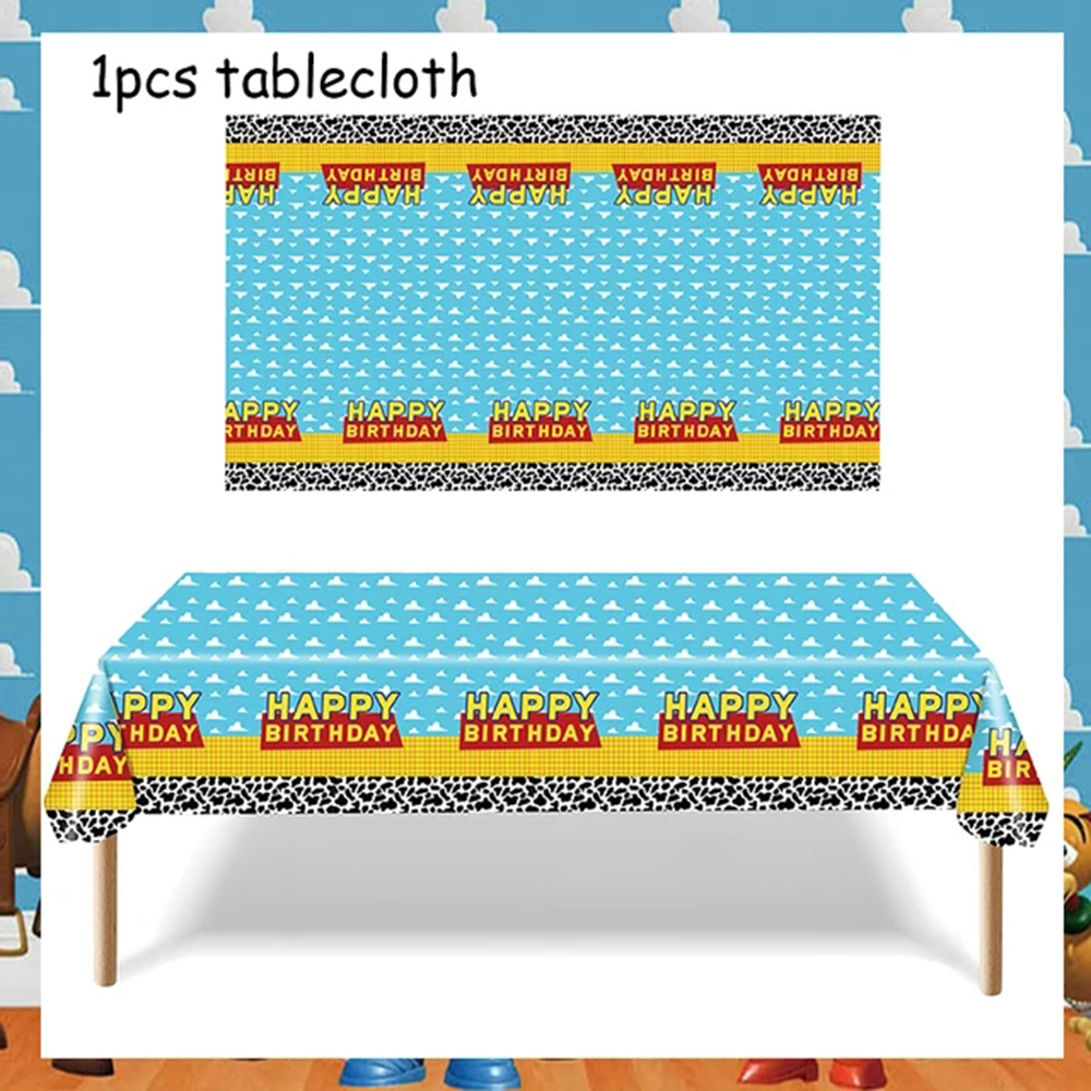 Toyss Inspired Birthday Party  - đánh giá và giá Table Cloth Disposable