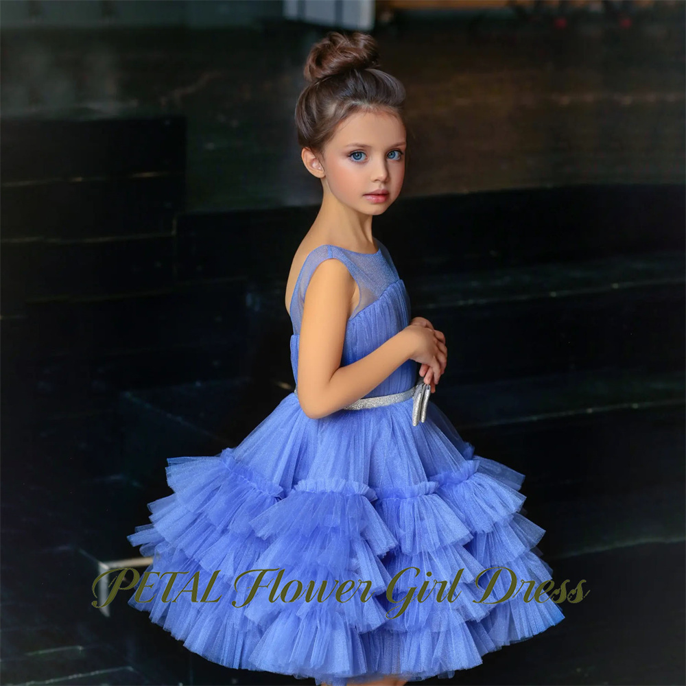 Petal Blue Sleeveless Children - đánh giá và giá Birthday Sash Glitter