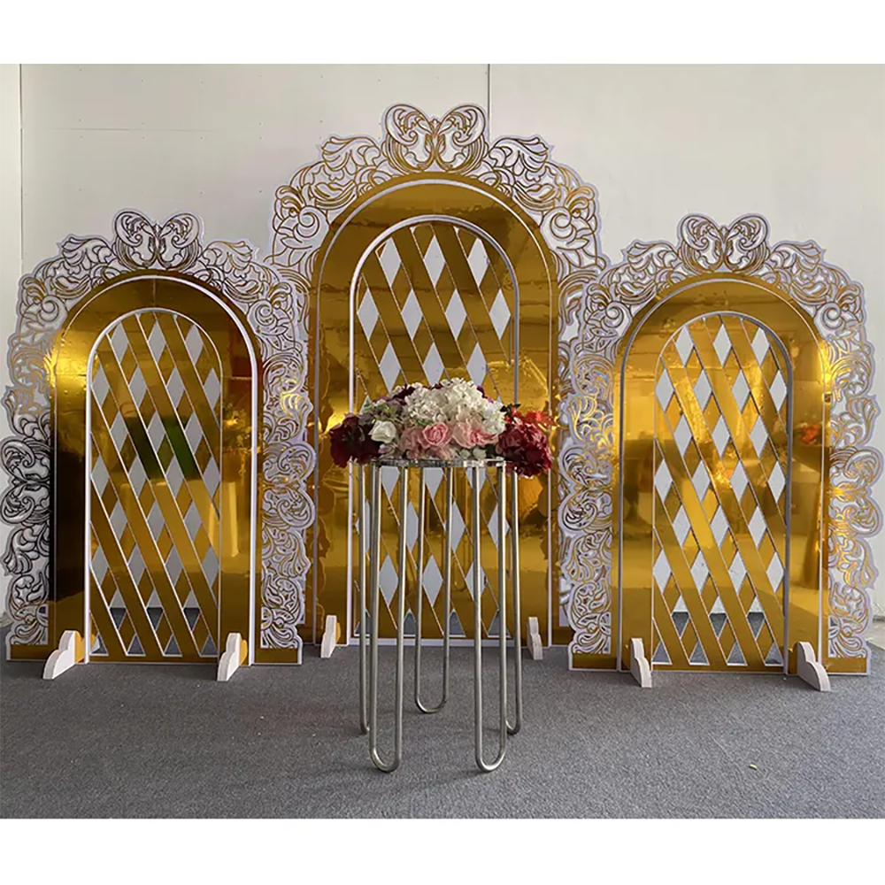 Hot Sale Gold Trim Flower Acry - đánh giá và giá Party Event Supplier