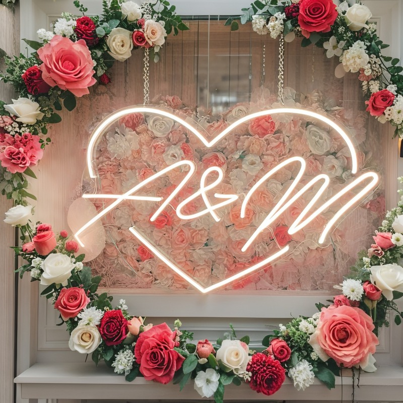 Custom Initials Heart LED Neon - đánh giá và giá Eve Party