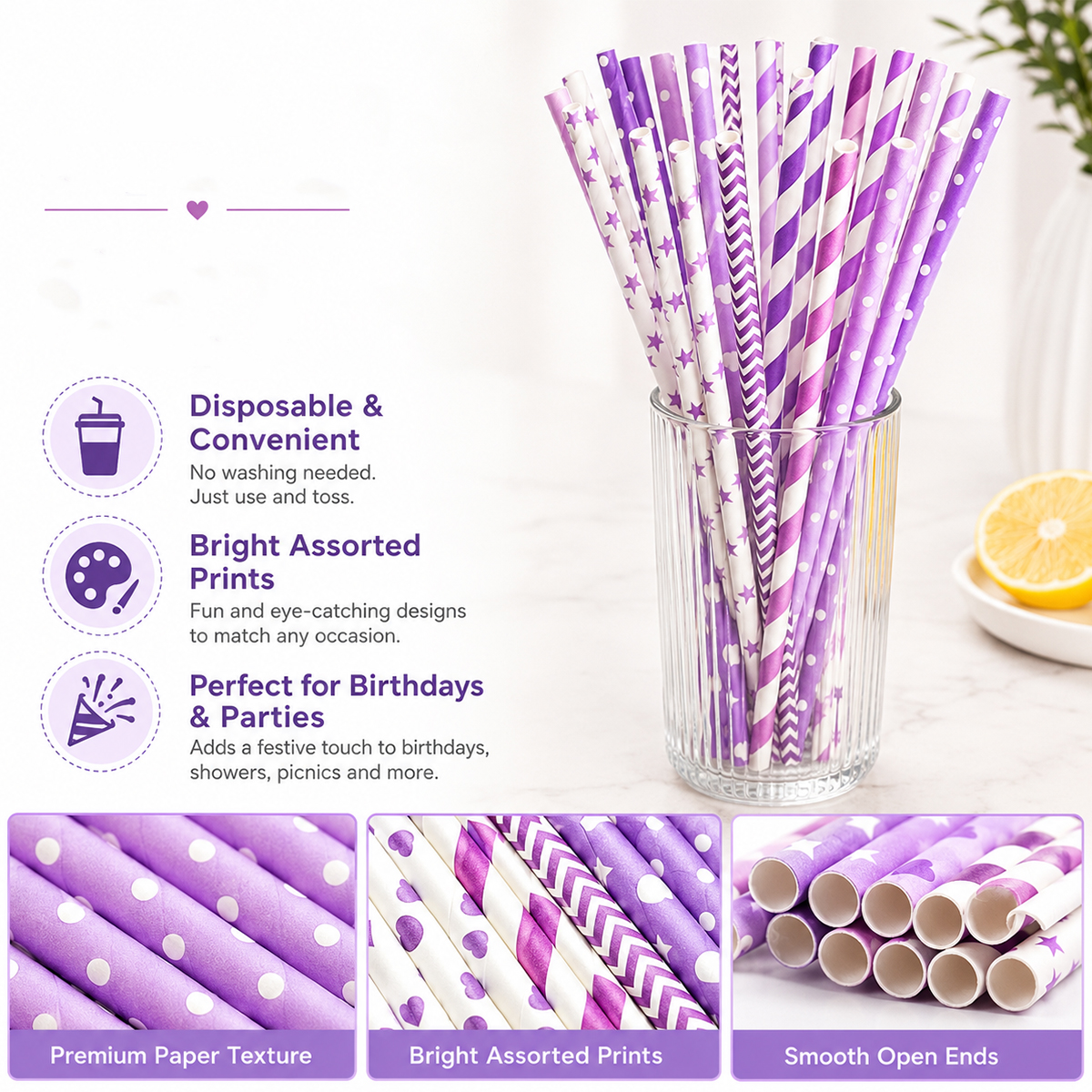 25pcs Colorful Patterned Paper - đánh giá và giá Paper Straw Color