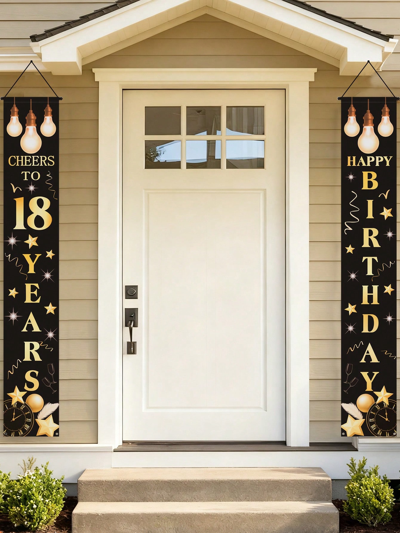 1 Pair of 18Th Birthday Celebr - đánh giá và giá Party Banner Gold