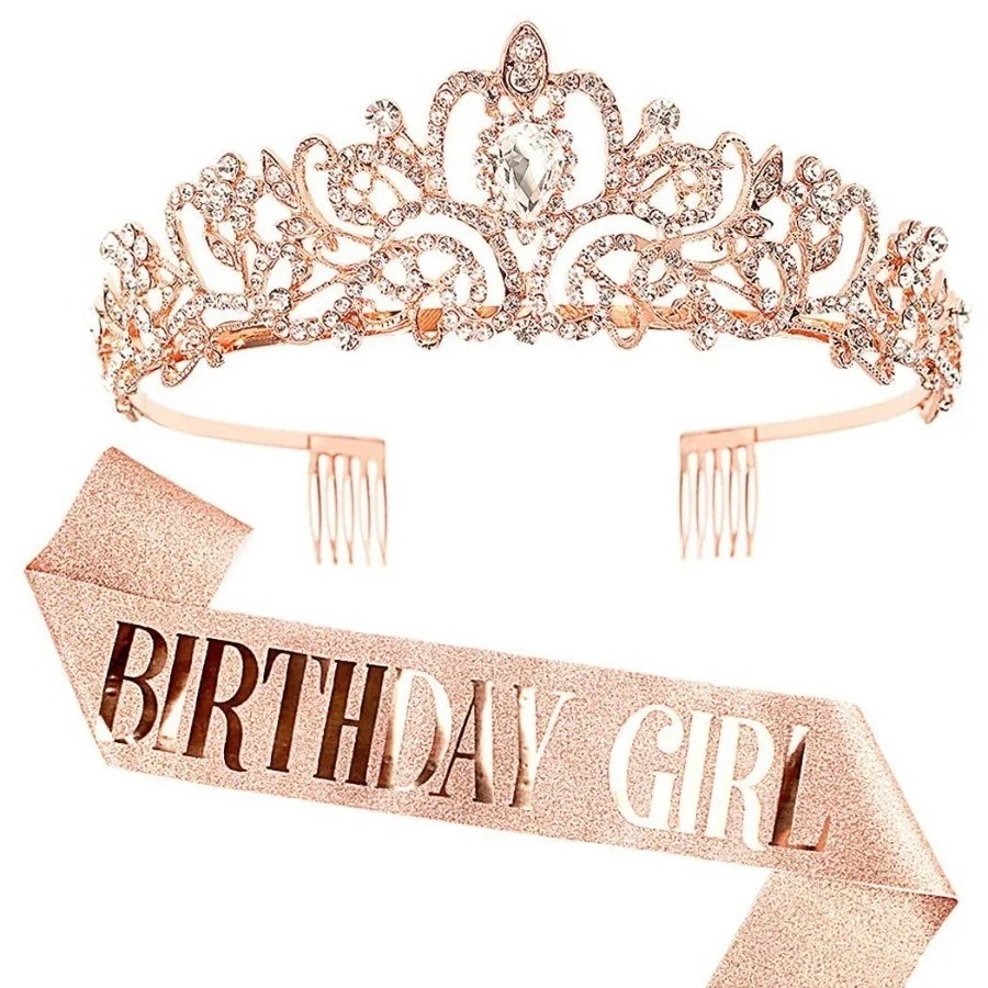 2Pcs Set Rhinestone Crystal Cr - đánh giá và giá Birthday Sash Glitter