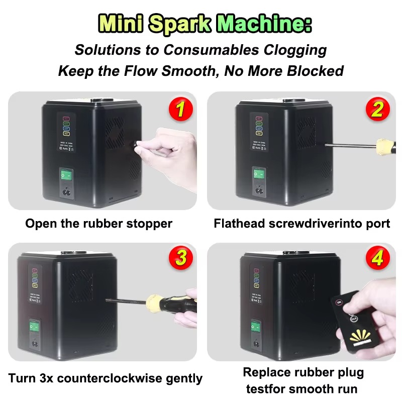 4PACK 350W Mini Cold Spark Mac - đánh giá và giá Event Party Dj