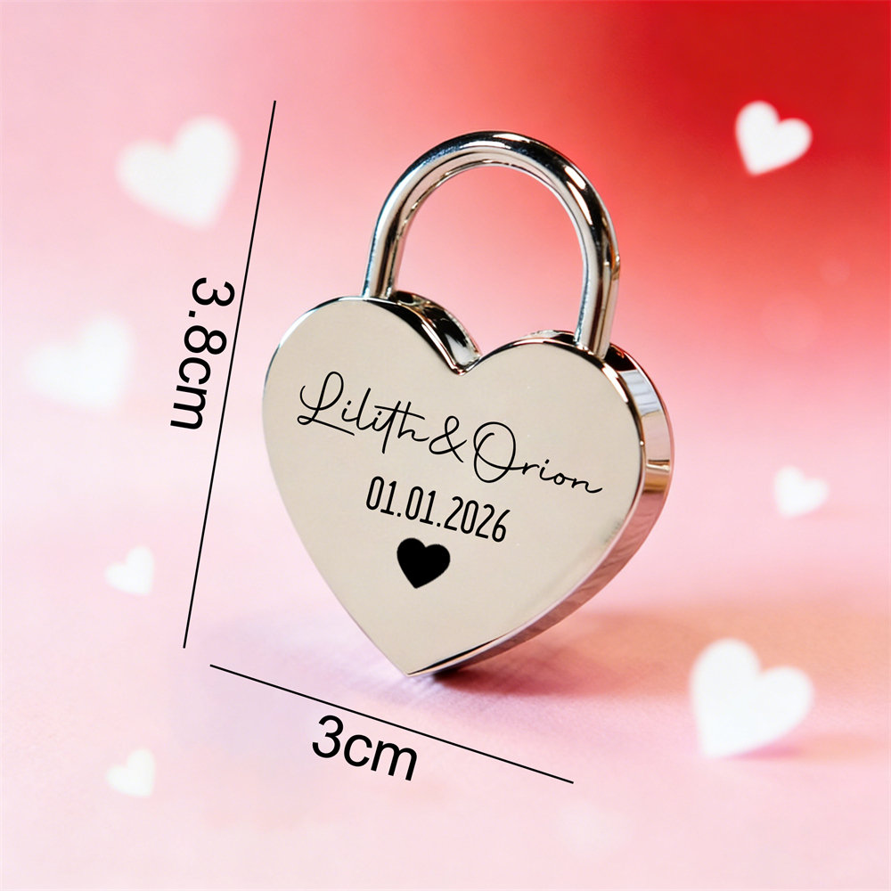 Custom Name Heart-Shaped Padlo - đánh giá và giá Eve Party