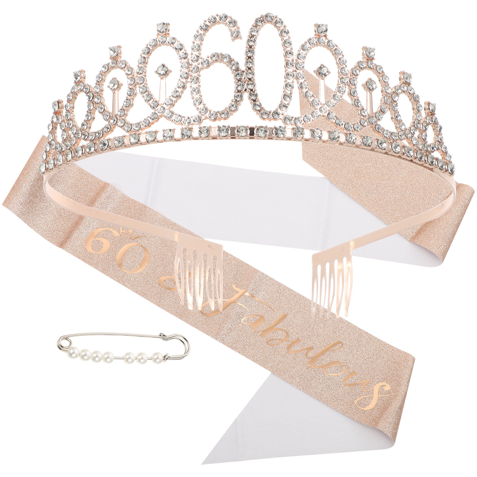 1Set Female Birthday Crown Sas - đánh giá và giá Birthday Sash Glitter