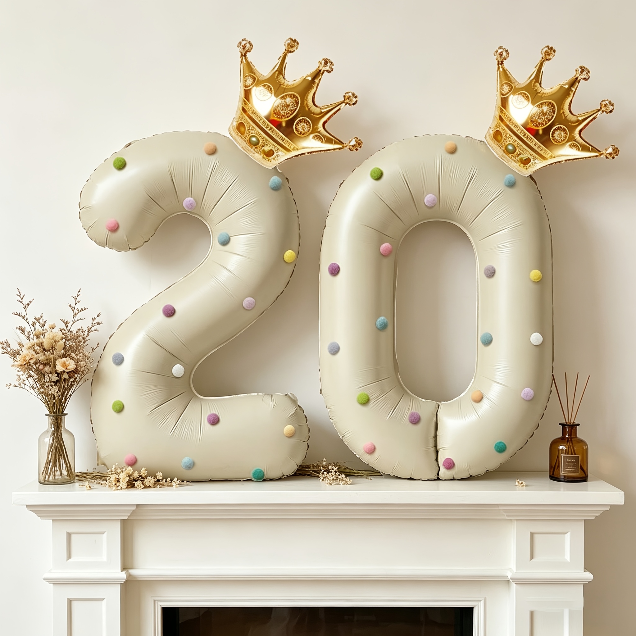 Large 40inch Cream-Colored Num - đánh giá và giá Party Event Supply Store
