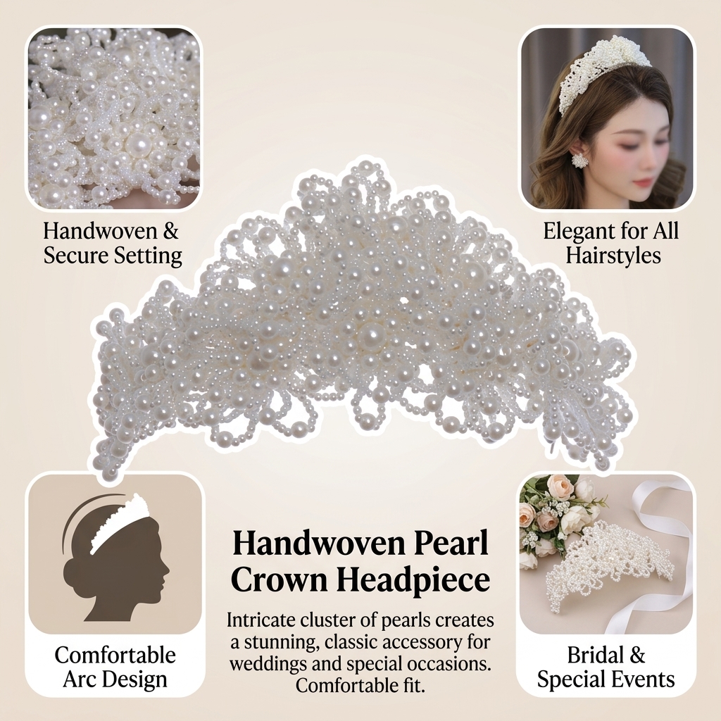 Pearl Crown Headpiece For Wedd - đánh giá và giá Event Suppliers