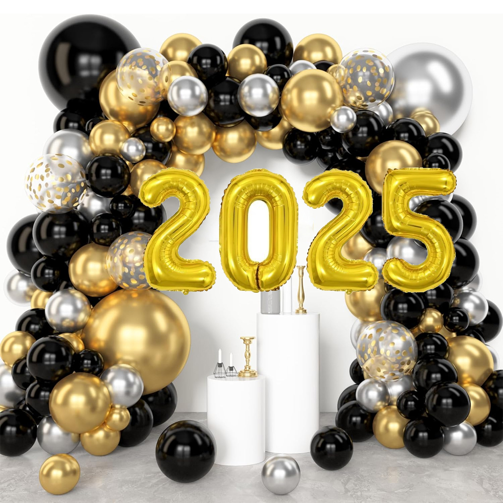 Black Gold Happy Birthday Deco - đánh giá và giá Party Banner Gold