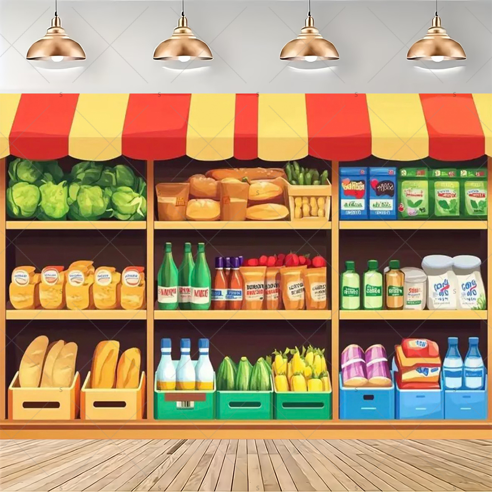 Colorful Supermarket Shelf Bac - đánh giá và giá Party Event Supply Store