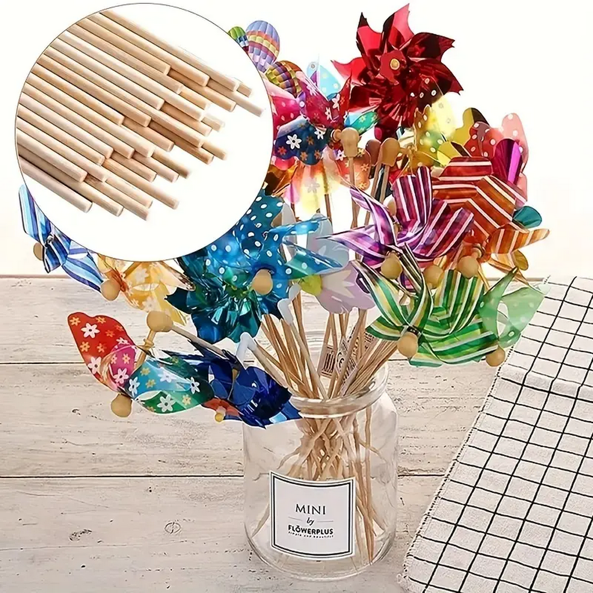 DIY Bamboo Sticks 50/100pcs Na - đánh giá và giá Cotton Candy Cone