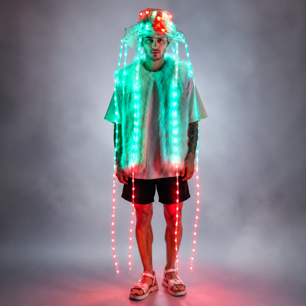 LED Jellyfish Hat Full Color L - đánh giá và giá Event Party Dj