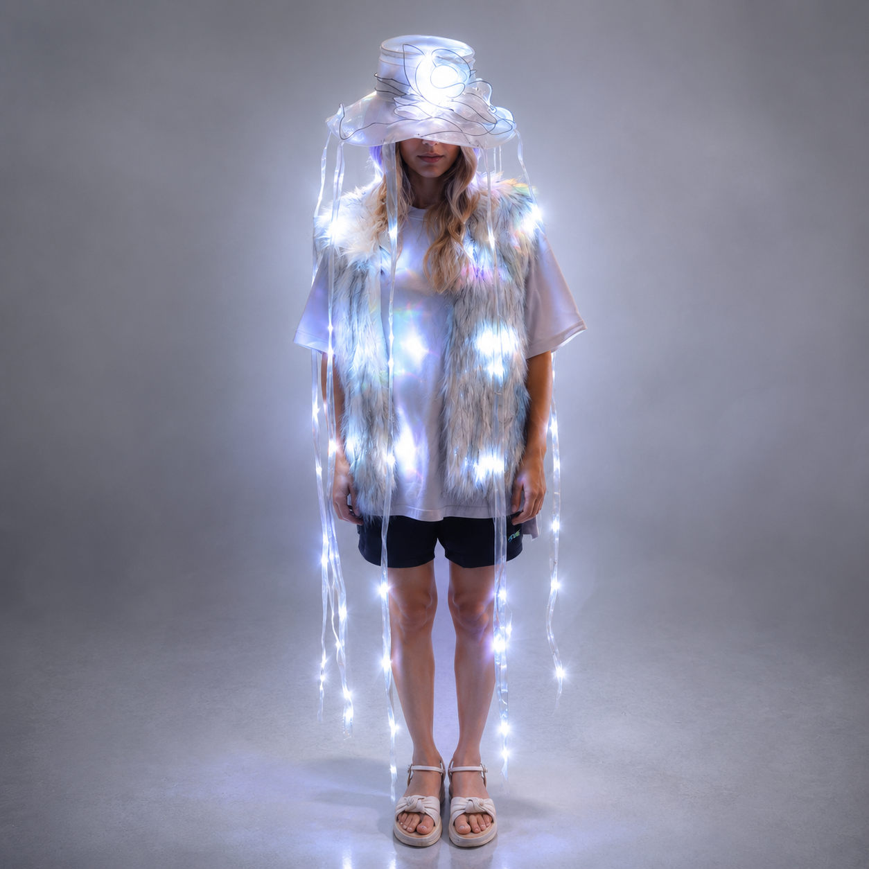LED Jellyfish Hat Full Color L - đánh giá và giá Event Party Dj