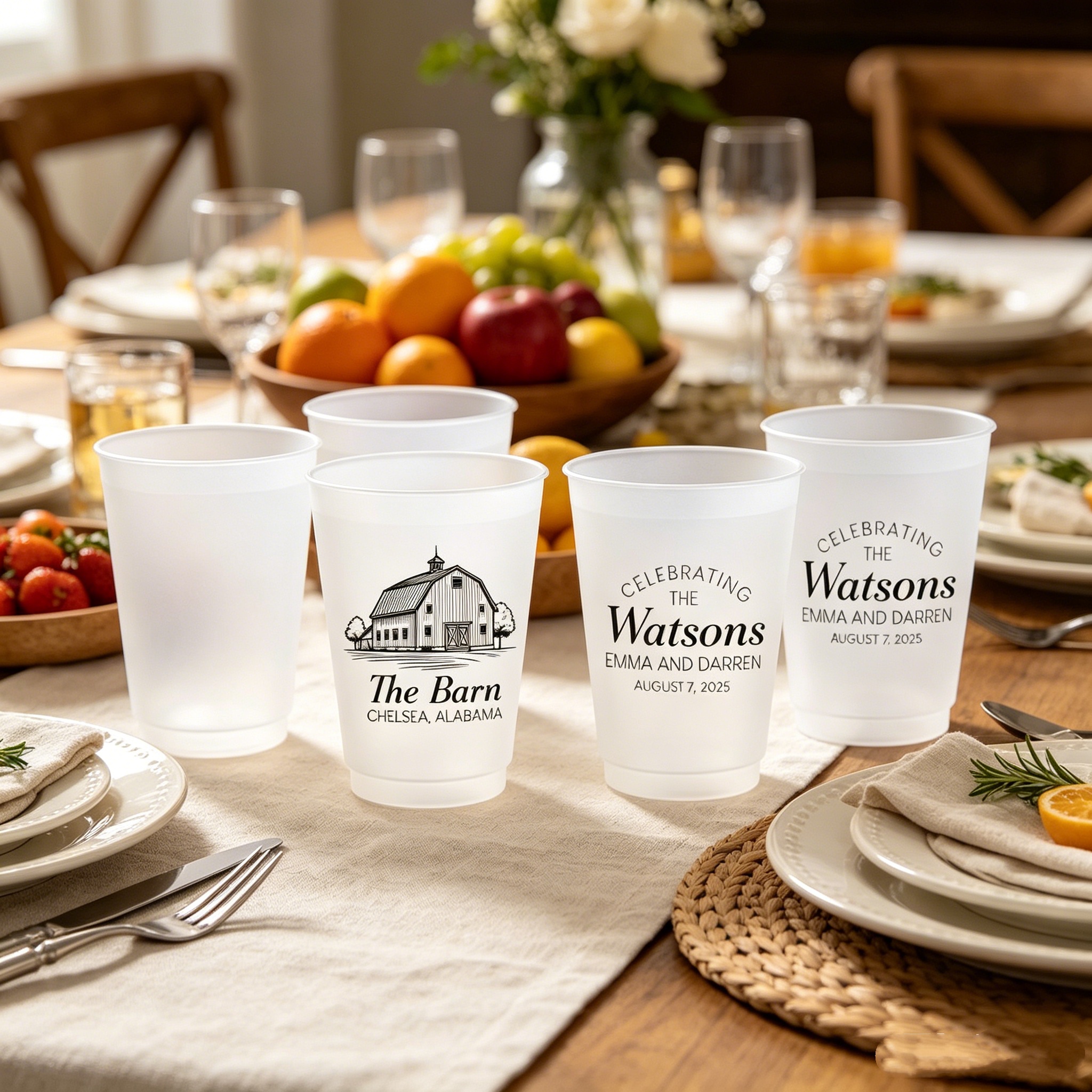 10/50 Personalized Barn Weddin - đánh giá và giá Plastic Cup 50Pcs
