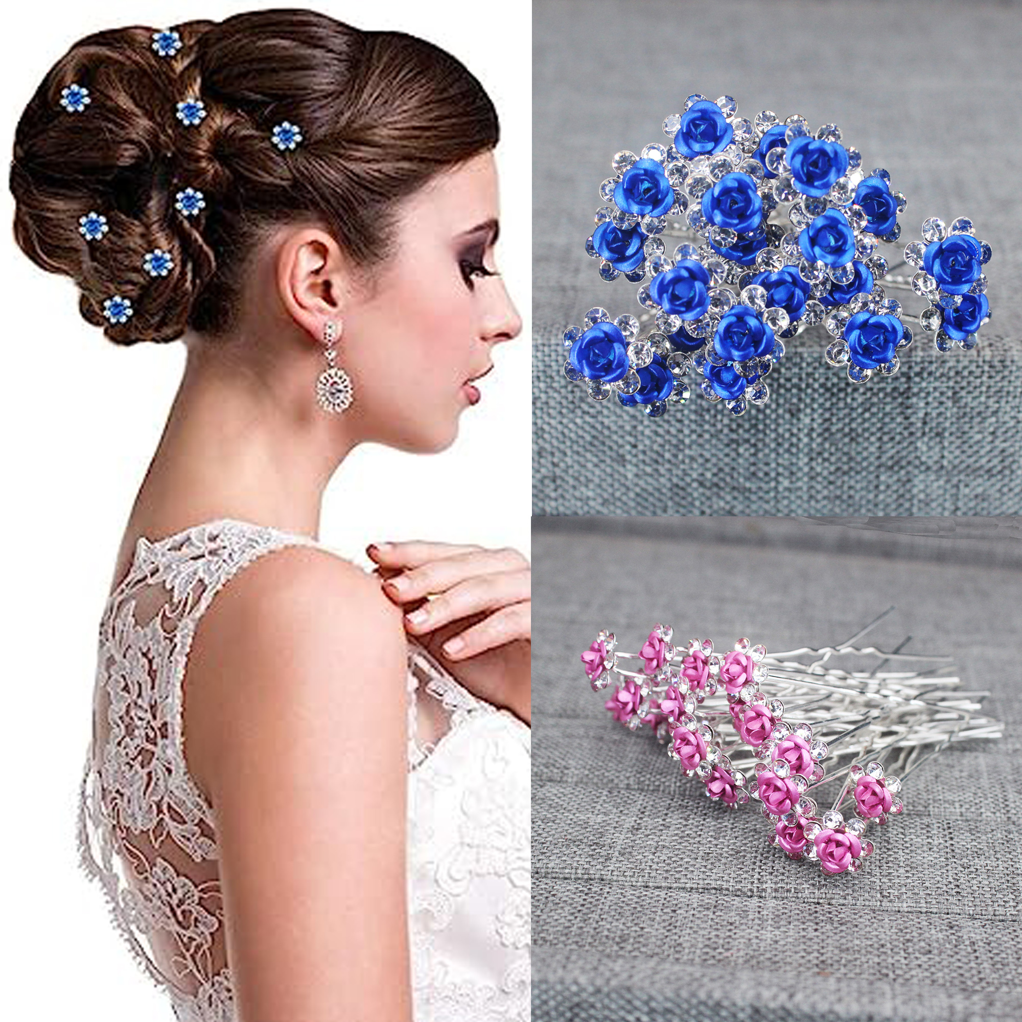 20PCS Rose Flower Rhinestone H - đánh giá và giá Event Suppliers