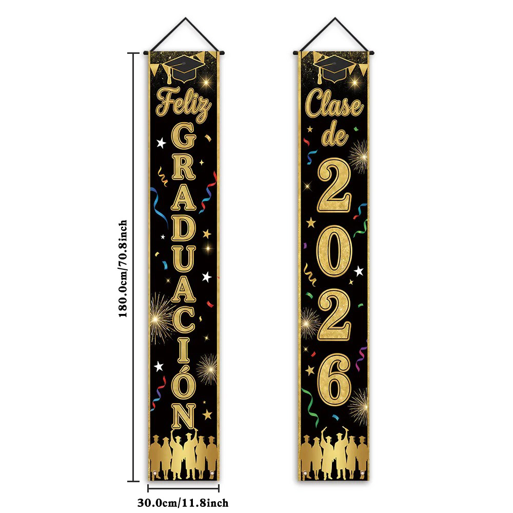 Feliz Graduacion Class of 2026 - đánh giá và giá Party Banner Gold