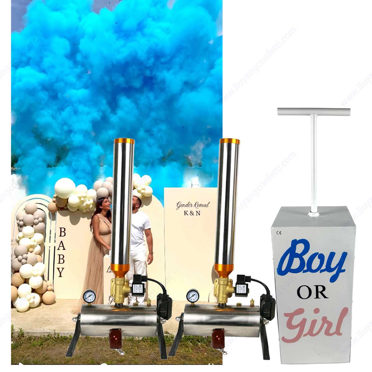 TNT Gender Reveal Electric Can - đánh giá và giá Confetti Cannon Tube