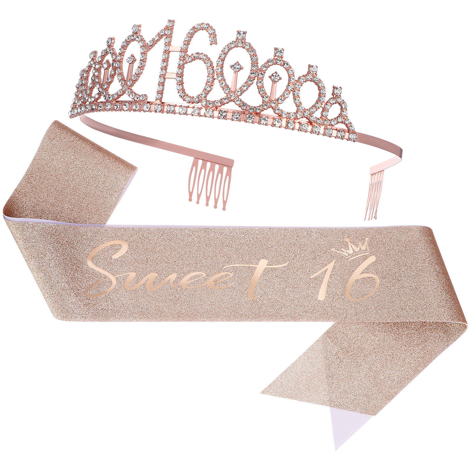 1Set Glittering Birthday Tiara - đánh giá và giá Birthday Sash Glitter